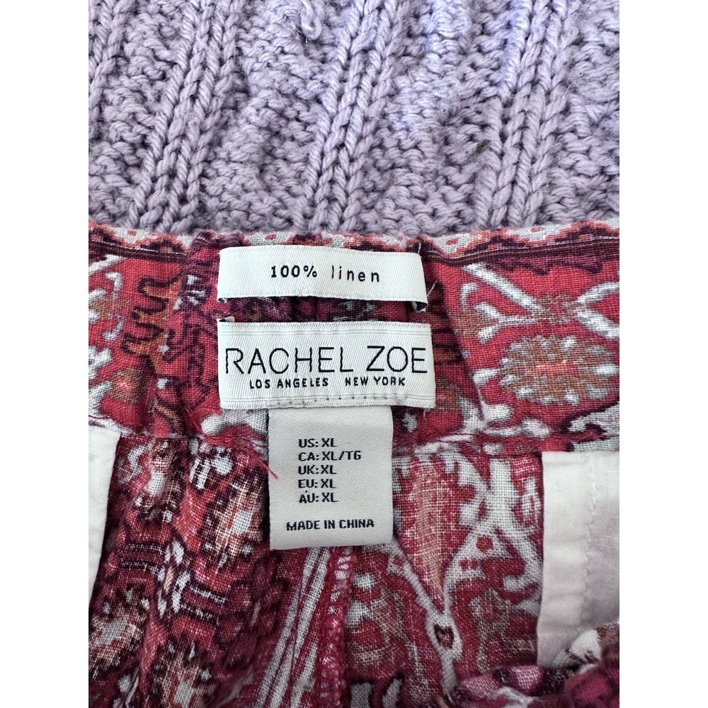 Rachael Zoe Womens 100% Linen Cropped Pants Size XL Lightweight Beachy‎ Boho - Picture 4 of 10